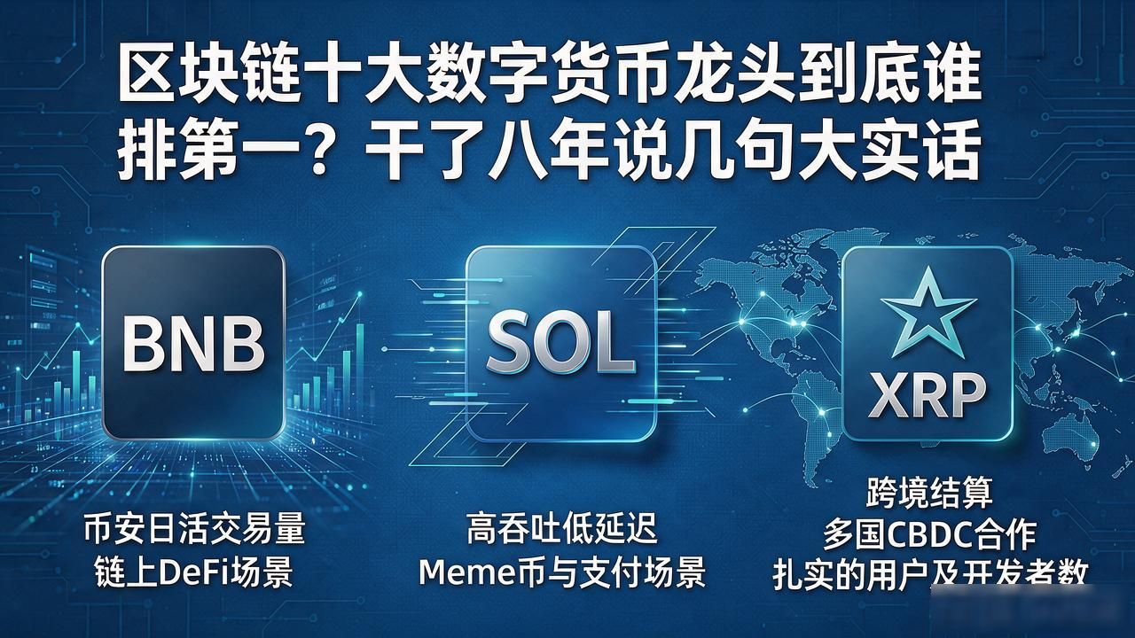 区块链十大数字货币龙头到底谁排第一?干了八年说几句大实话