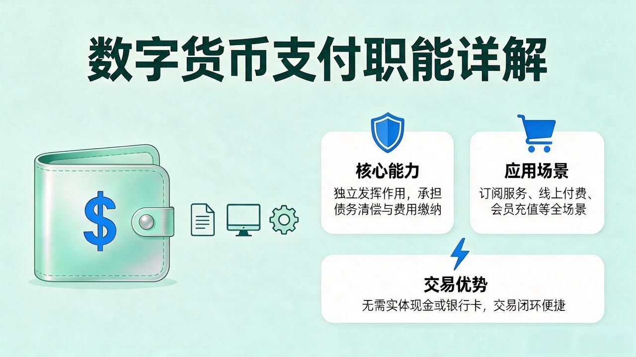 数字货币执行什么职能?核心功能详解