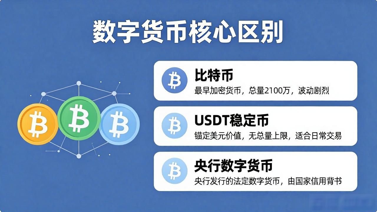 数字货币到底是什么?一文讲清比特币、USDT和央行数字货币的区别