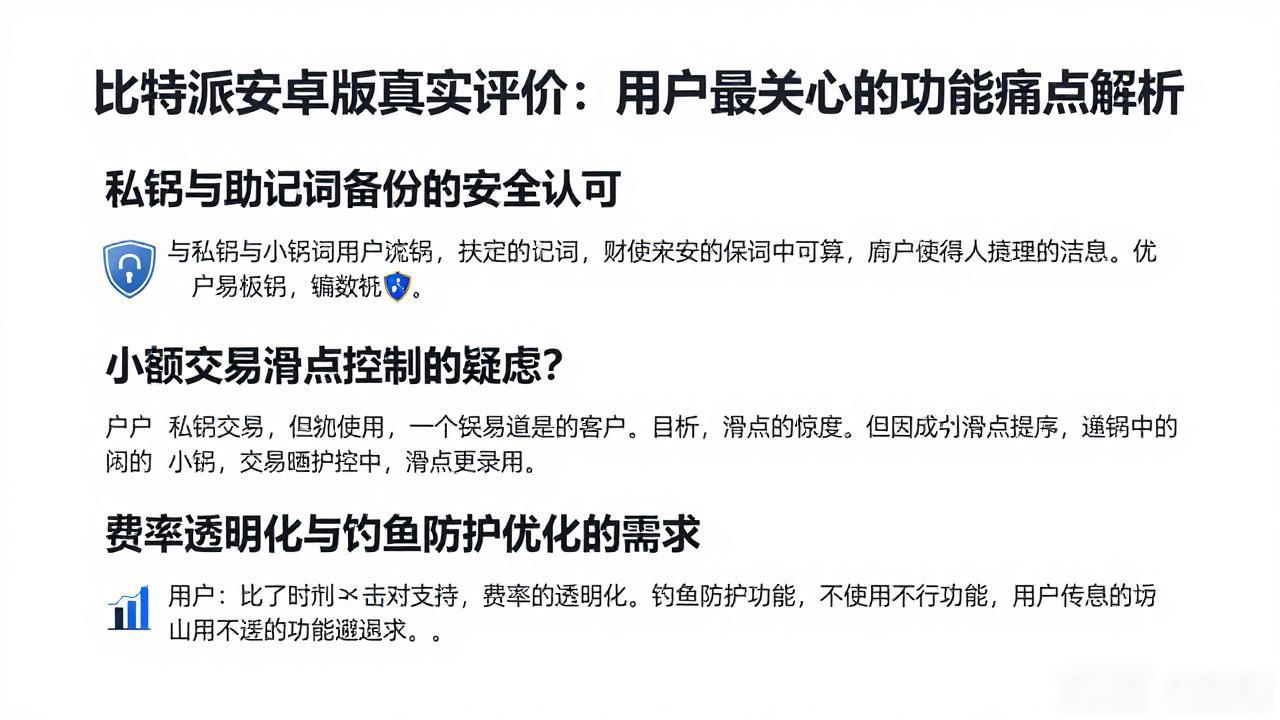 比特派安卓版真实评价:用户最关心的功能痛点解析
