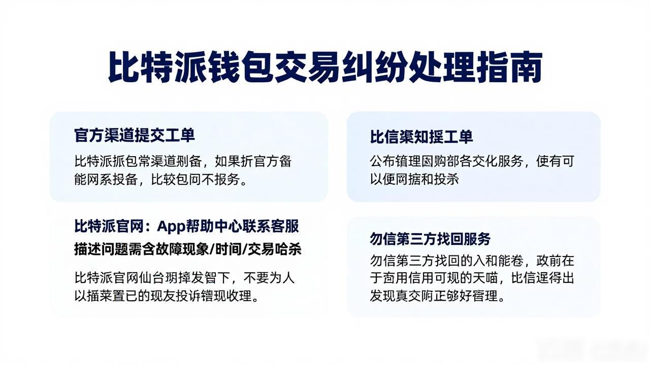 比特派钱包交易纠纷处理指南
