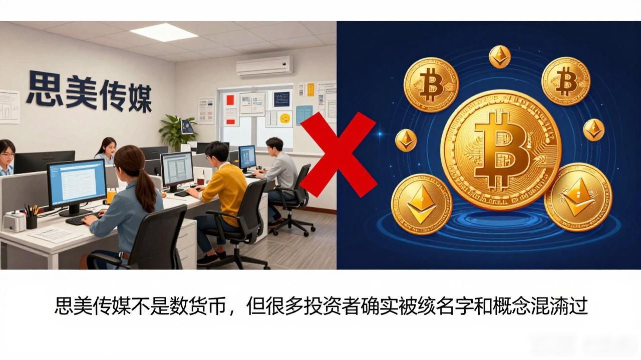思美传媒不是数字货币,但很多投资者确实被这个名字和概念混淆过。