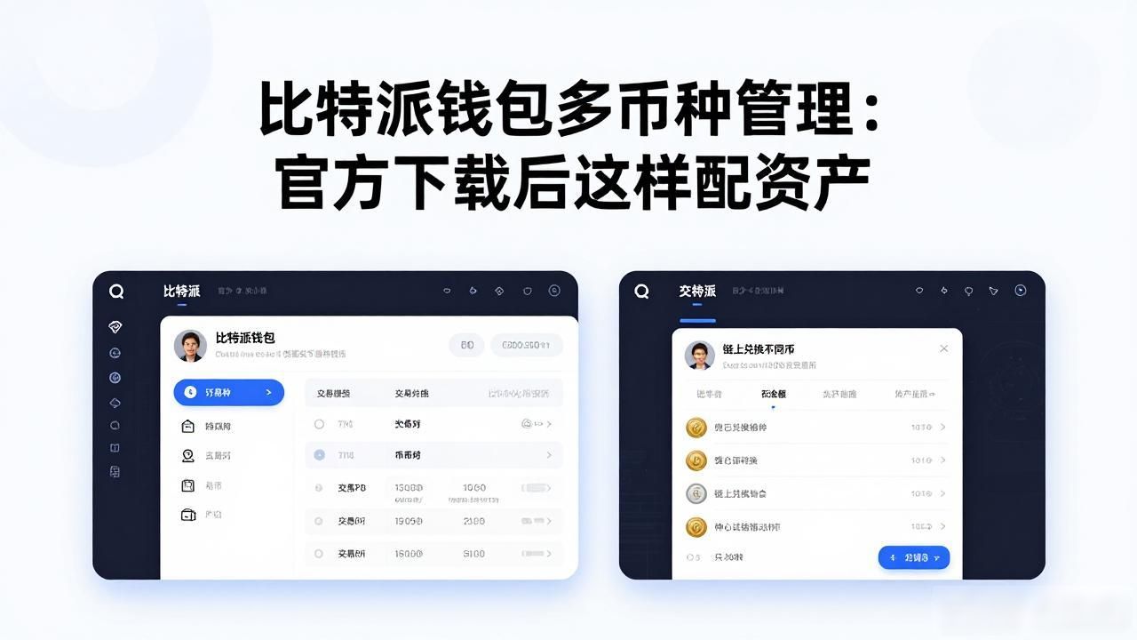 比特派钱包多币种管理:官方下载后这样配资产