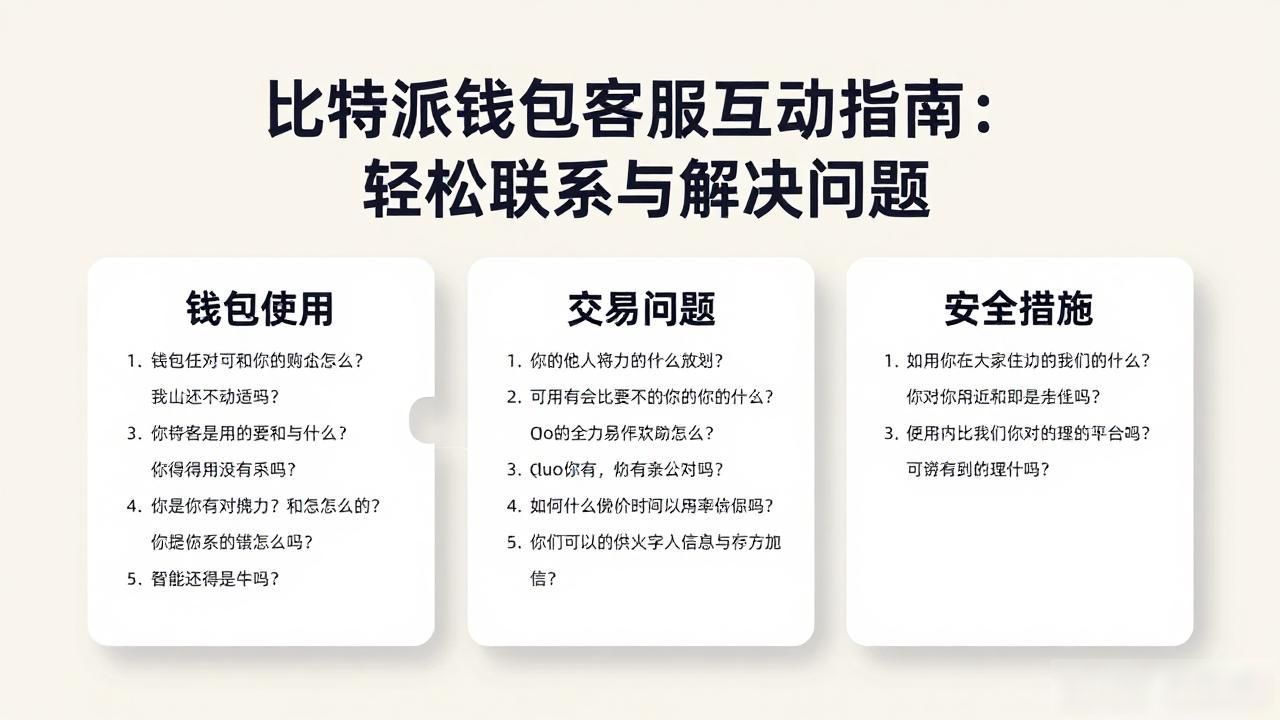 比特派钱包客服互动指南:轻松联系与解决问题