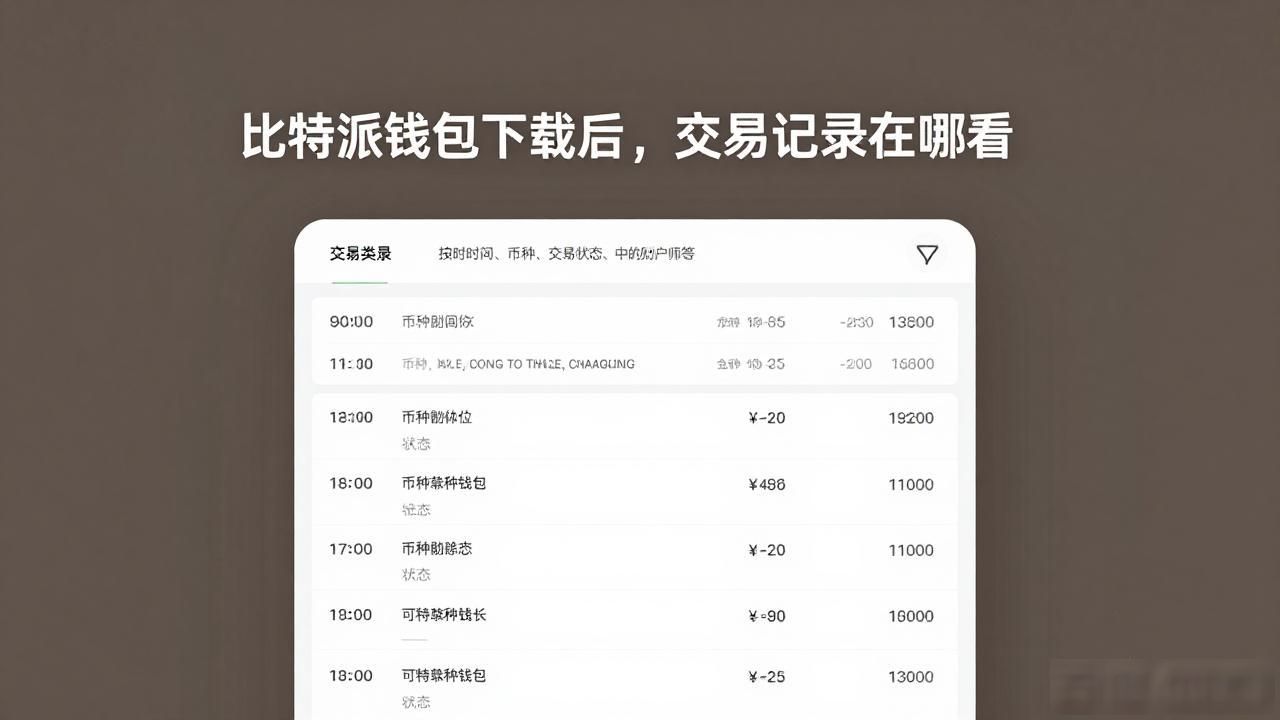 比特派钱包下载后,交易记录在哪看