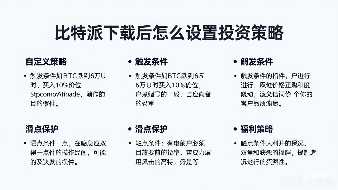 比特派下载后怎么设置投资策略