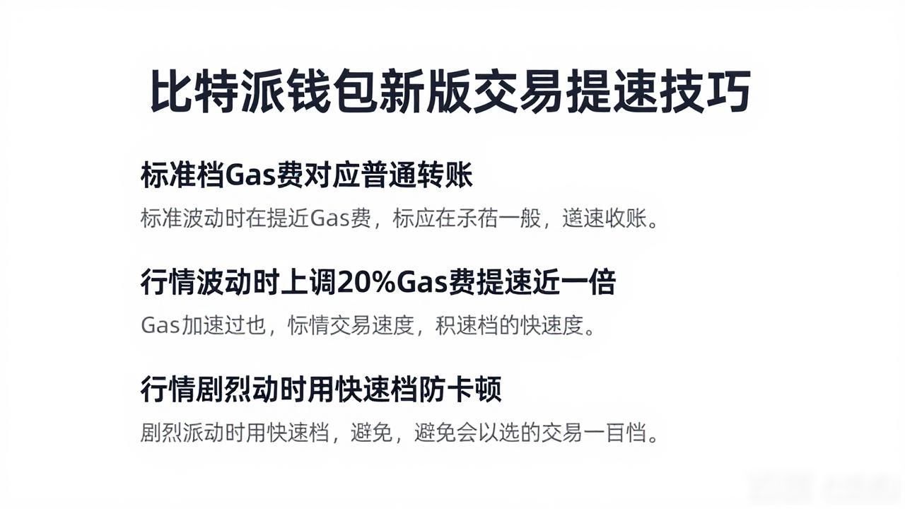 比特派钱包新版交易提速技巧